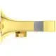 Wandanschlussbogen aus glänzendem Gold mit Brausehalter von Ideal Standard, seitliche Ansicht mit Gewinde zur Montage.